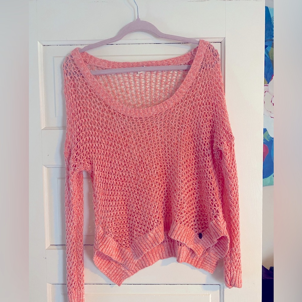 Roxy pink summer sweater / cover up size medium